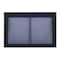 Fireplace Glass Doors Linear Aluminum Size No 1 Black SL-4011BL - alternate 1